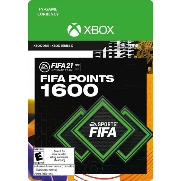 

Пополнение счета игры Xbox One FIFA 21 на 1600 FUT очков (Xbox One)