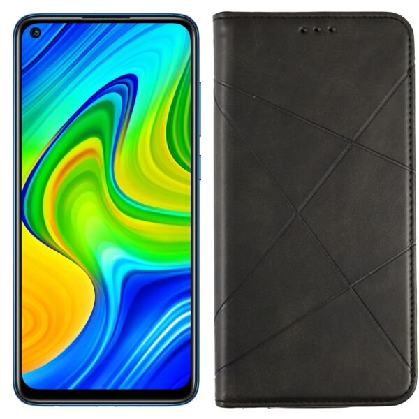

Чехол-книжка Lines Leather for Xiaomi Redmi Note 9/Redmi 10X Black (31041)