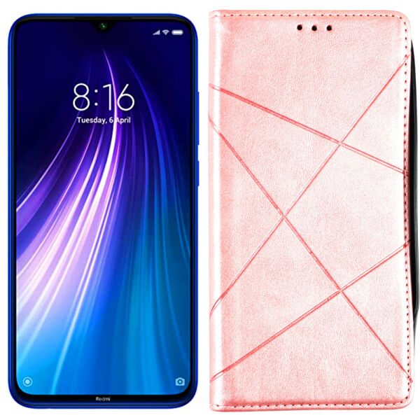 

Чехол-книжка Lines Leather for Xiaomi Redmi Note 8T Pink (31032)