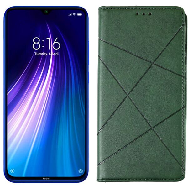 

Чехол-книжка Lines Leather for Xiaomi Redmi Note 8T Green (31034)