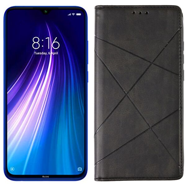 

Чехол-книжка Lines Leather for Xiaomi Redmi Note 8T Black (31036)