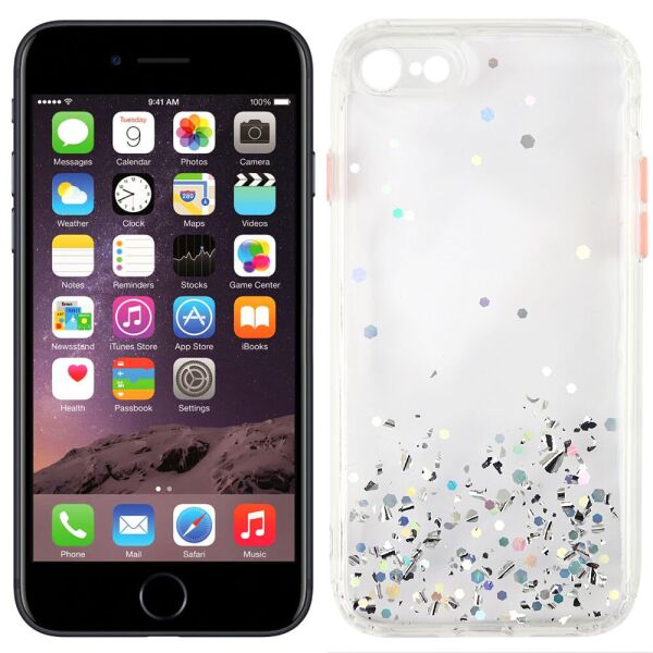 

Чехол Frame&Gliter for iPhone 7/8/SE Silver (31180)