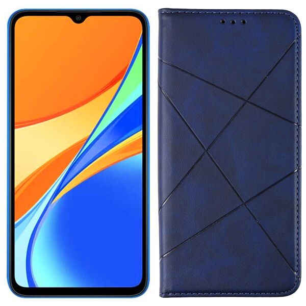

Чехол-книжка Lines Leather for Xiaomi Redmi 9C Blue (31030)
