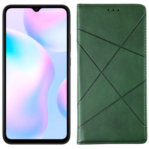 

Чехол-книжка Lines Leather for Xiaomi Redmi 9A Green (31023)