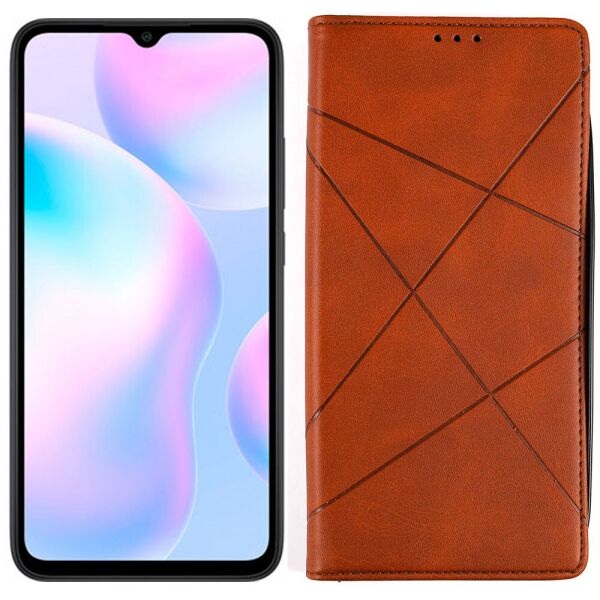 

Чехол-книжка Lines Leather for Xiaomi Redmi 9A Brown (31022)