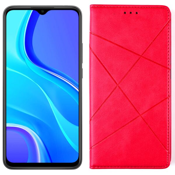 

Чехол-книжка Lines Leather for Xiaomi Redmi 9 Hot Pink (31015)