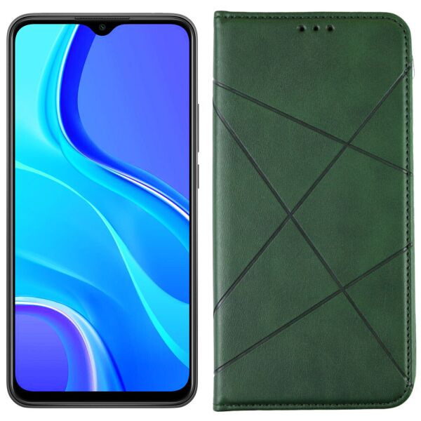 

Чехол-книжка Lines Leather for Xiaomi Redmi 9 Green (31017)