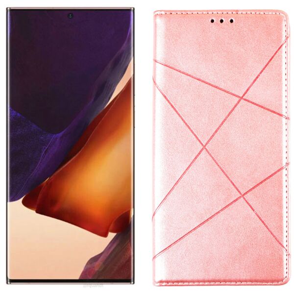

Чехол-книжка Lines Leather for Samsung N986 Galaxy Note 20 Ultra Pink (31004)