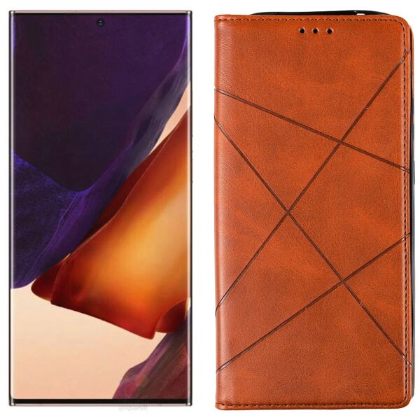 

Чехол-книжка Lines Leather for Samsung N986 Galaxy Note 20 Ultra Brown (31005)