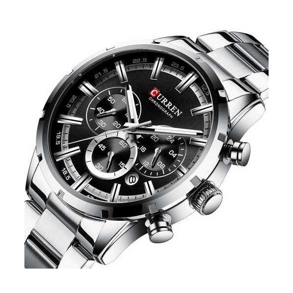 

Мужские часы Curren 8355 Silver-Black