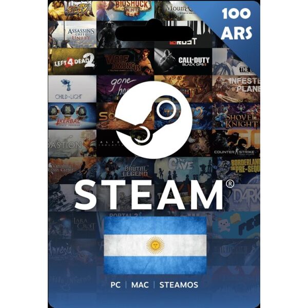 

Карта пополнения Steam Wallet Gift Card на сумму 100 ARS, (Аргентина)