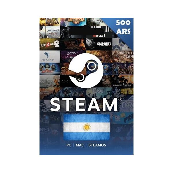 

Карта пополнения Steam Wallet Gift Card на сумму 500 ARS, (Аргентина)