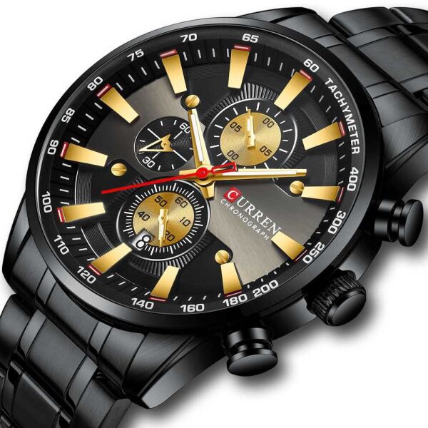 

Мужские часы Curren 8351 Black-Gold
