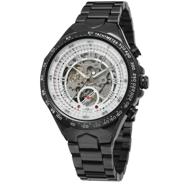

Мужские часы Winner 8067 Black-White Red Cristal