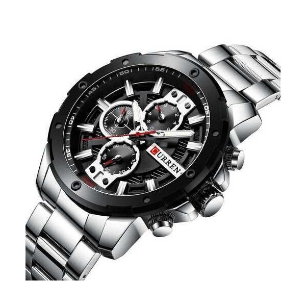 

Мужские часы Curren 8336 Silver-Black