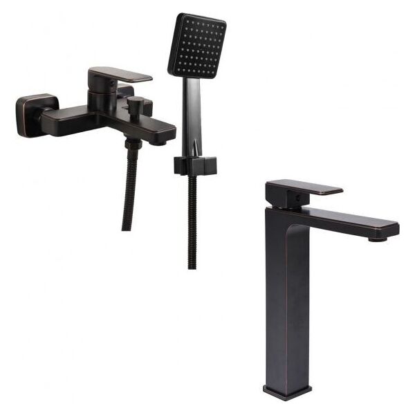 

Набор смесителей для ванны Fala Black XL 75815+75816