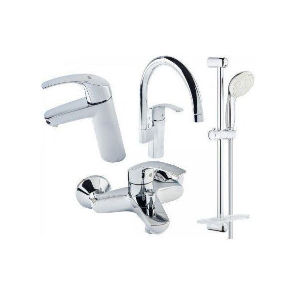 

Набор смесителей для ванны с кухонным смесителем Grohe Eurosmart 123248MK