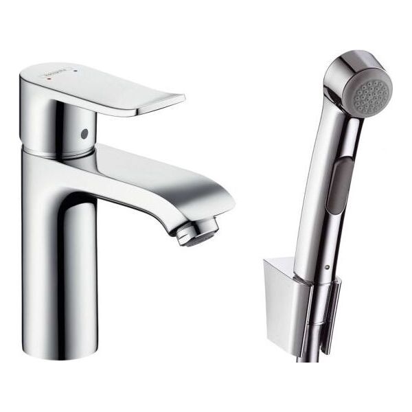 

Смеситель с гигиенической лейкой Hansgrohe Metris EcoSmart 31285000, Хром