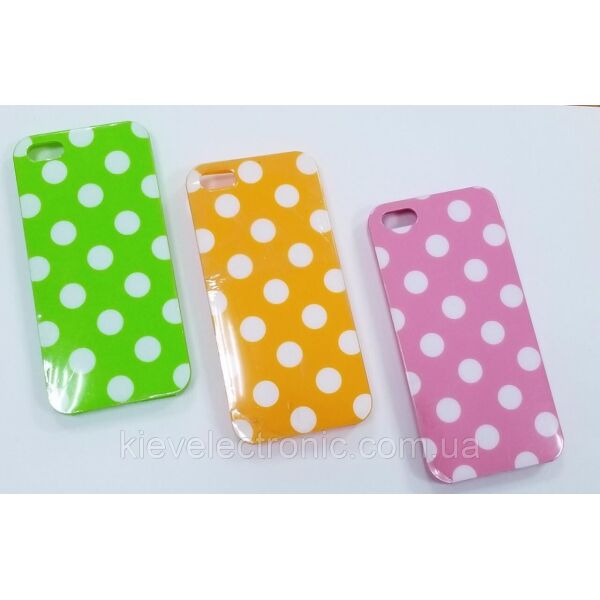 Яркий чехол в горошек на iphone 5/5s/se