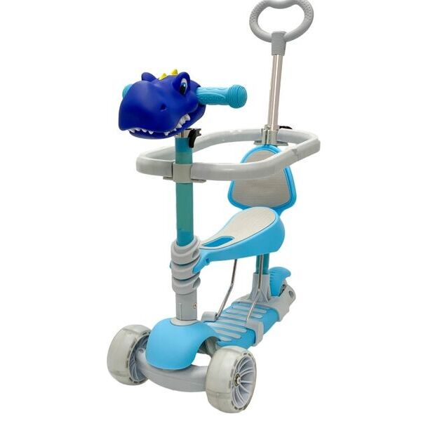 

Детский самокат 5в1 Scooter с родительской ручкой и ограничителем Синий (sci181)