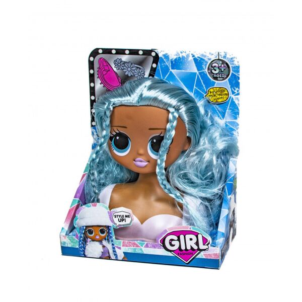 

Кукла для причесок GIRL Fashion LK1071 (Голубые волосы)
