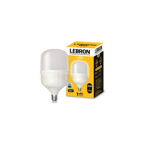 

Светодиодная лампа Lebron A80 20W-E27-6500K