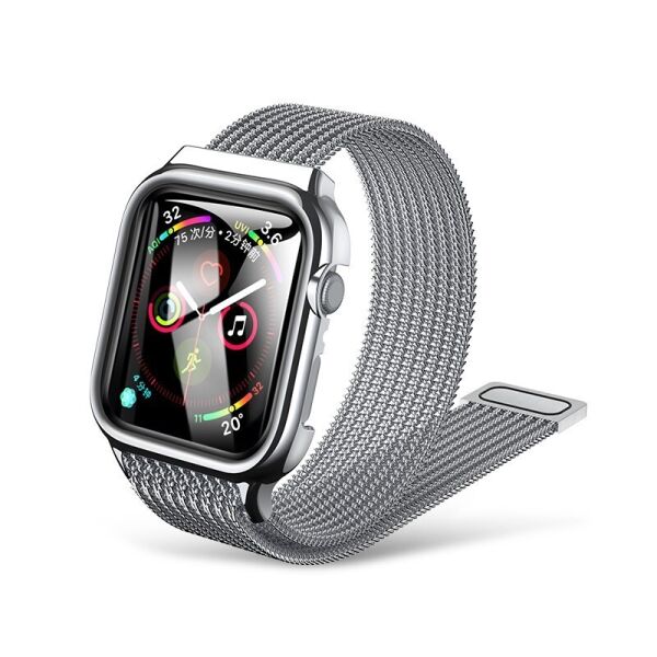 

Ремешок с защитным чехлом Usams для Apple watch SE/6/5/4/3/2/1 42/44mm Silver