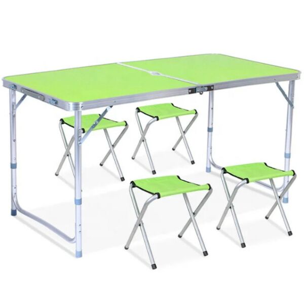 Акція на Стол раскладной + 4 стула Folding table (N0.4) зеленый від Allo UA