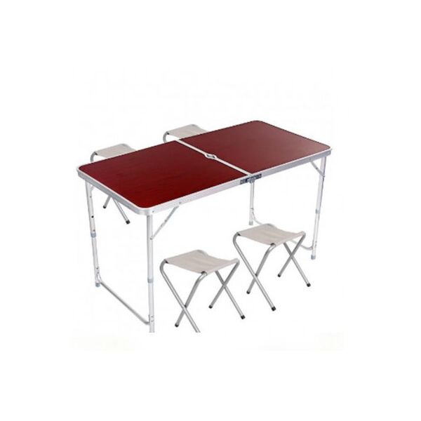 

Стол раскладной + 4 стула Folding table 5464 красный