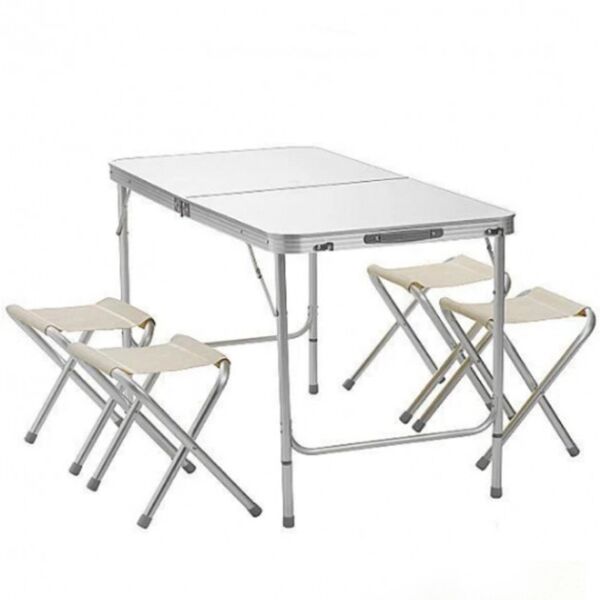 

Стол раскладной + 4 стула Folding table (NO.3) светлое дерево