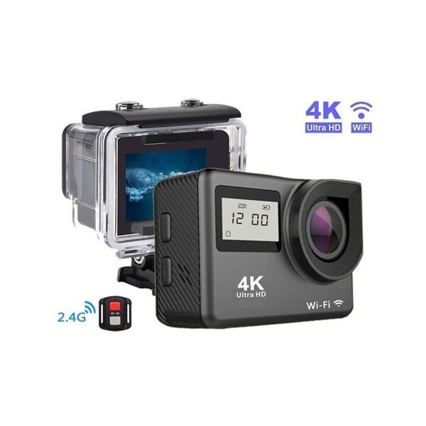 Акція на Экшн камера Action Camera Waterproof 4K WI-FI Dual Screen від Allo UA