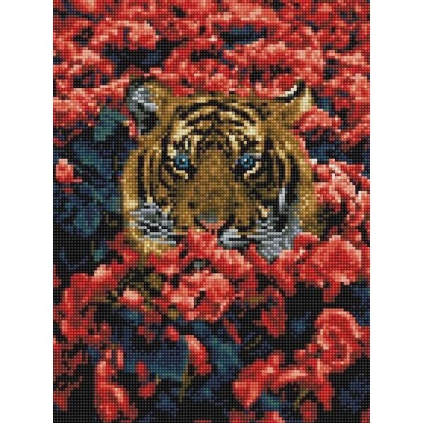 

Алмазная мозаика. Rainbow Art Тигр в цветах 30*40см EJ1156