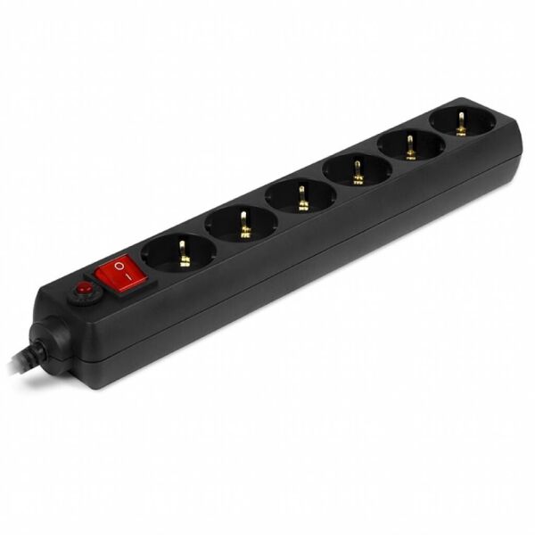 

Сетевой фильтр питания SVEN Optima 5m, 6 роз., Black (00100088)