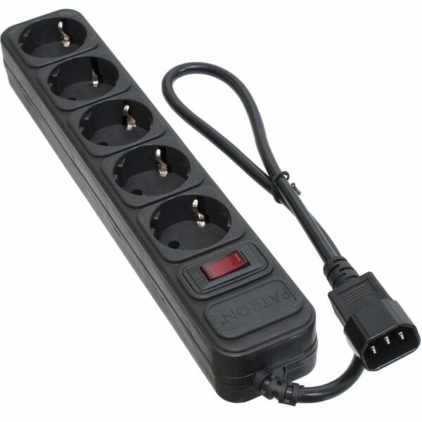 

Сетевой фильтр питания PATRON 0.5 m3*1mm2 (SP-1052U) 5 розеток BLACK (EXT-PN-SP-1052U)