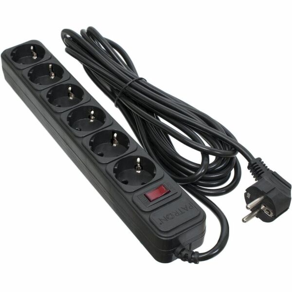 

Сетевой фильтр питания PATRON 5.0 m3*1mm2 (SP-1065) 6 розеток BLACK (EXT-PN-SP-1065)