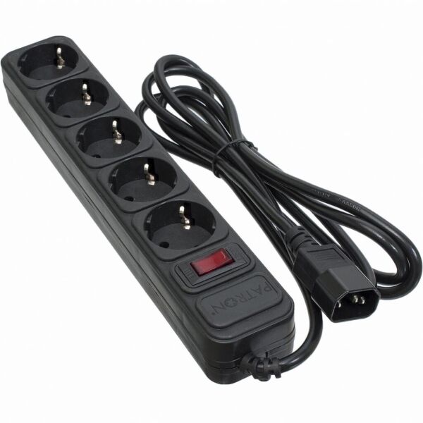 

Сетевой фильтр питания PATRON 2 m3*1mm2 (SP-1055U) 5 розеток BLACK (EXT-PN-SP-1055U)