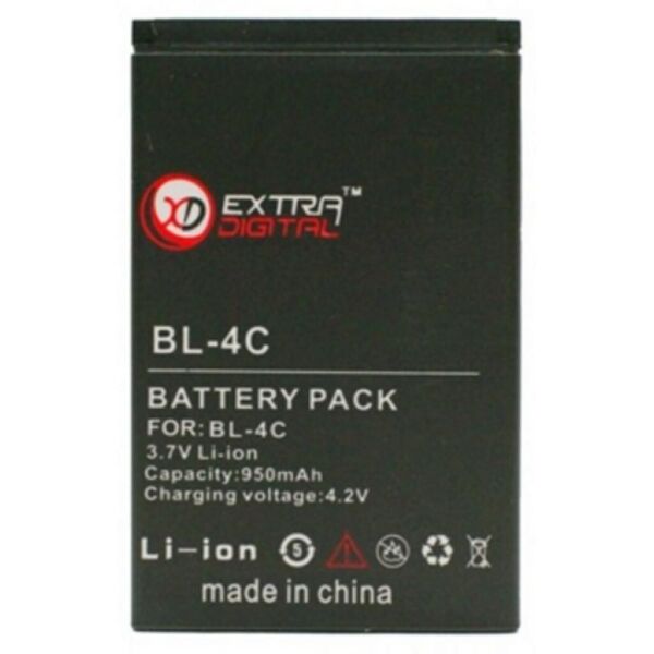 

Аккумуляторная батарея для телефона EXTRADIGITAL Nokia BL-4C (950 mAh) (BMN6267)