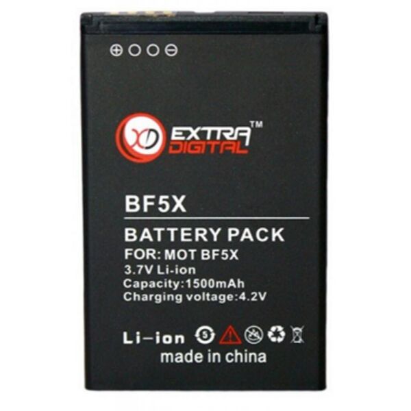 

Аккумуляторная батарея для телефона EXTRADIGITAL Motorola BF5X (1500 mAh) (BMM6255)