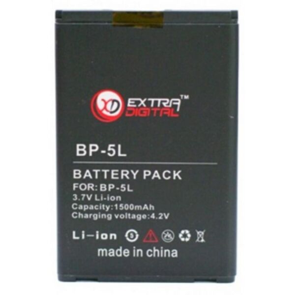 

Аккумуляторная батарея для телефона EXTRADIGITAL Nokia BP-5L (1500 mAh) (DV00DV6039)