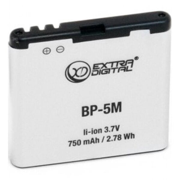 

Аккумуляторная батарея для телефона EXTRADIGITAL Nokia BP-5M (750 mAh) (BMN6291)