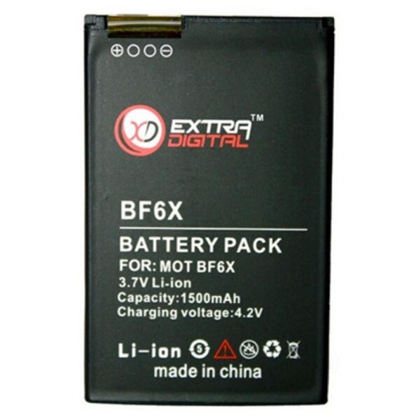 

Аккумуляторная батарея для телефона EXTRADIGITAL Motorola BF6X (1500 mAh) (DV00DV6135)