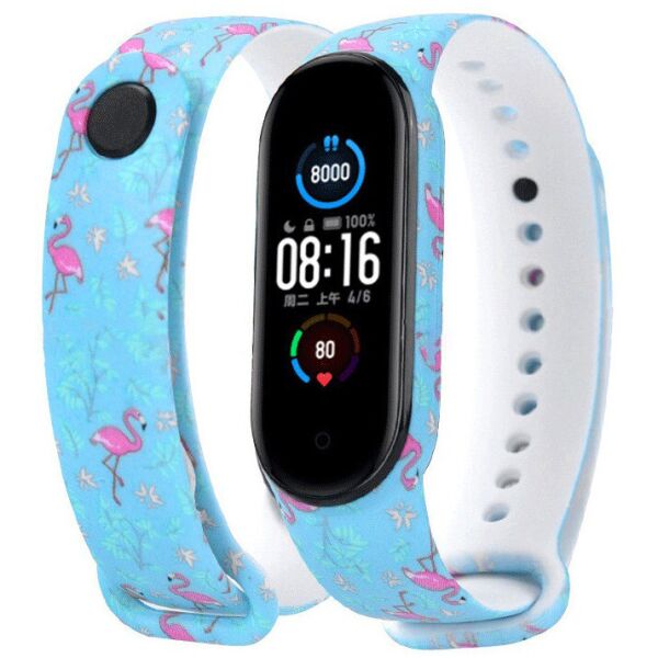 

Ремешок Painted Strap для Xiaomi Mi Band 5 Flamingo