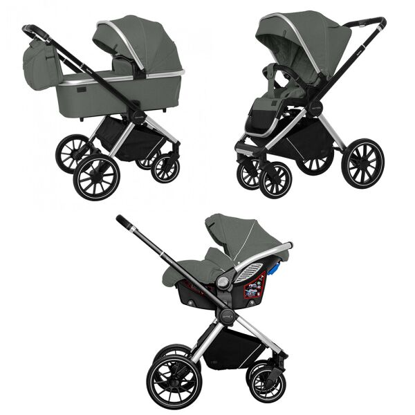 

Коляска универсальная CARRELLO Optima CRL-6504 (3in1) Nordic Green в льне /1/