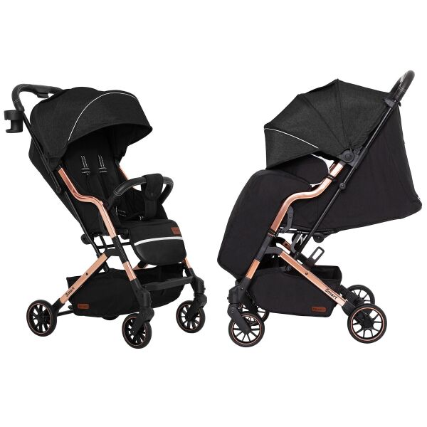 

Коляска прогулочная CARRELLO Smart CRL-5504 Night Black +дождевик S/1/