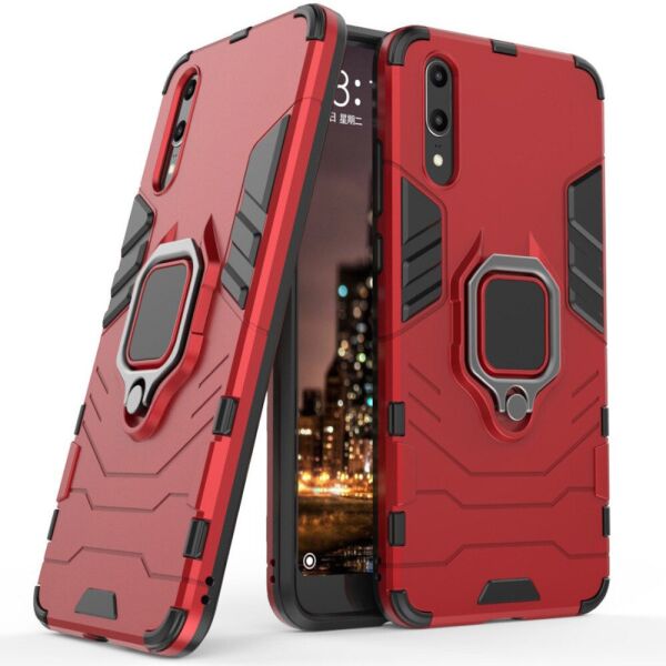 

Чехол Ring Armor для Huawei P20 Красный
