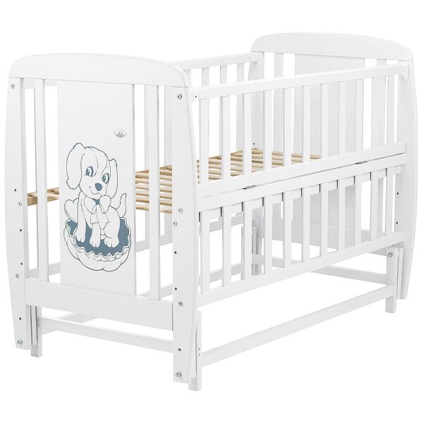 

Кровать Babyroom Собачка маятник, откидной бок DSMO-02 бук белый
