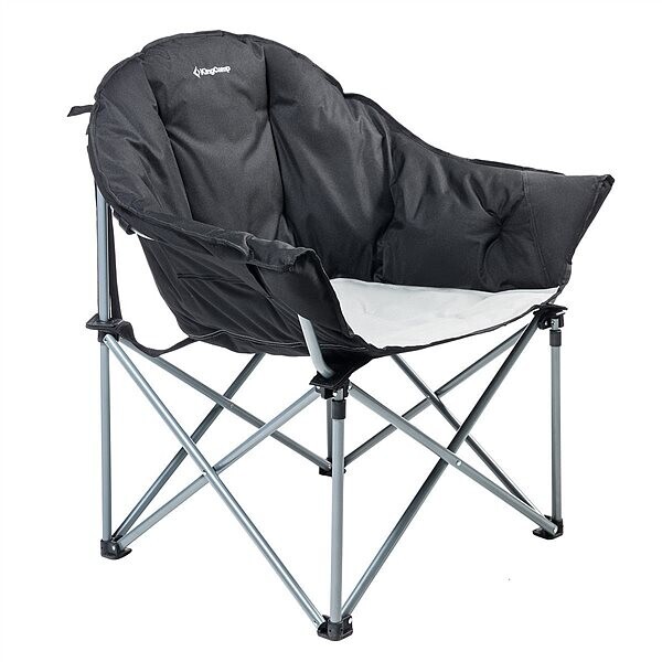 

Кресло туристическое складное KingCamp Heavy duty steel folding chair Black/grey