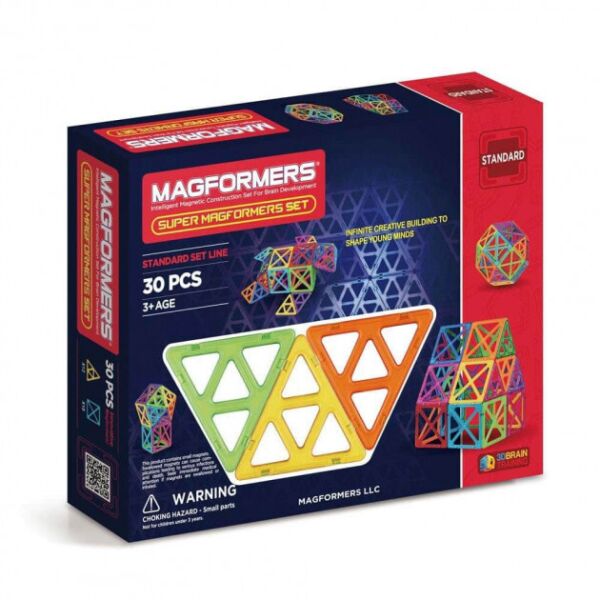 

Конструктор магнитный Magformers Базовый набор Супер Магформерс, 30 элементов