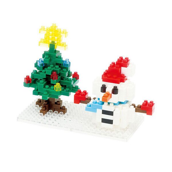 

Конструктор Nanoblock снеговик и елка