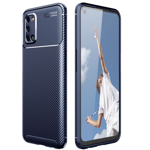 

Чехол Carbon Case для Oppo A92 / A72 / A52 Blue